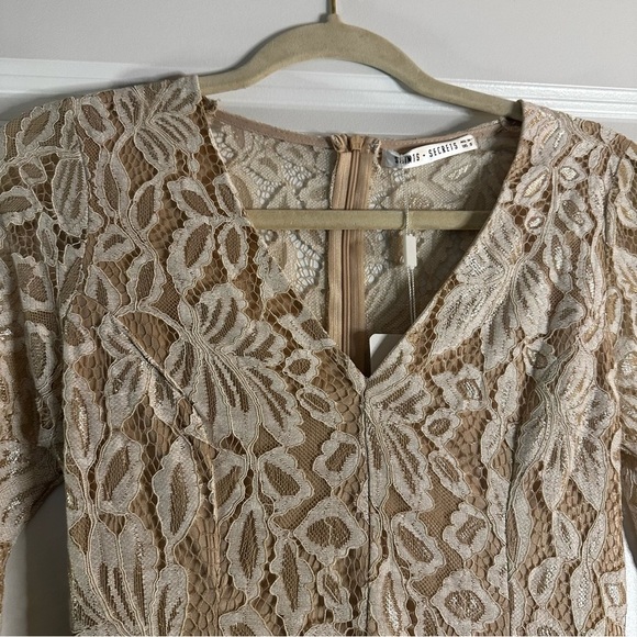 Saints + Secrets Nude Lace High Low Dress Women’s Small NWT Cocktail Bridal - Picture 10 of 15
